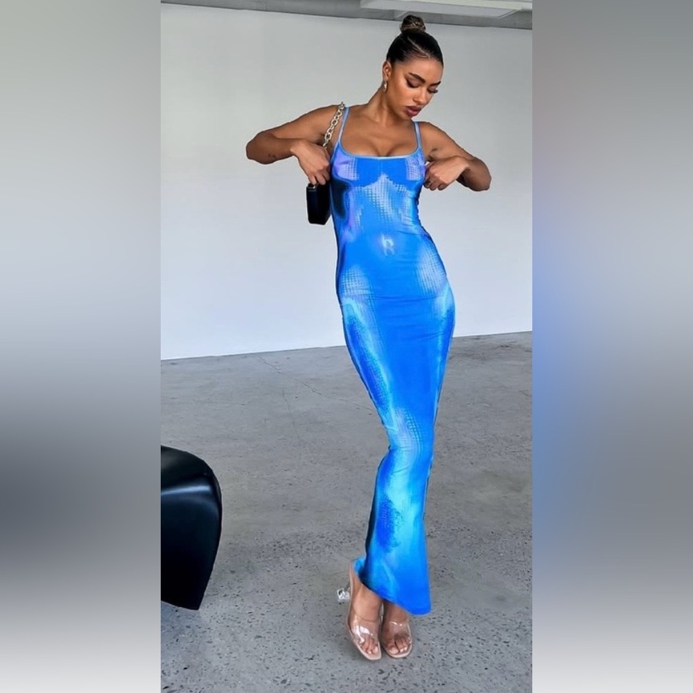 White Fox Boutique Electric Blue Maxi Dress